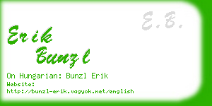 erik bunzl business card